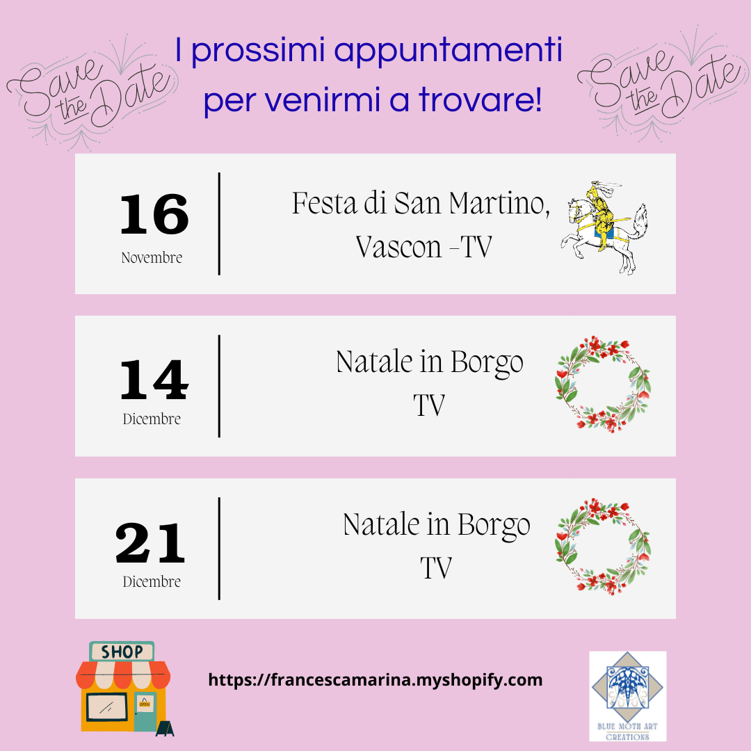 Prossime date dove trovarmi dal vivo!